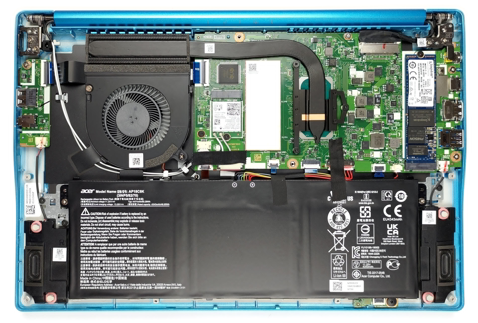 How to replace and fix Acer Swift 3 SF314-512, SF314-512T, SF314-59, SF314-71, Extensa 14 EX214-53, silver backlit US keyboard original (Acer Swift 3 (SF314-59))